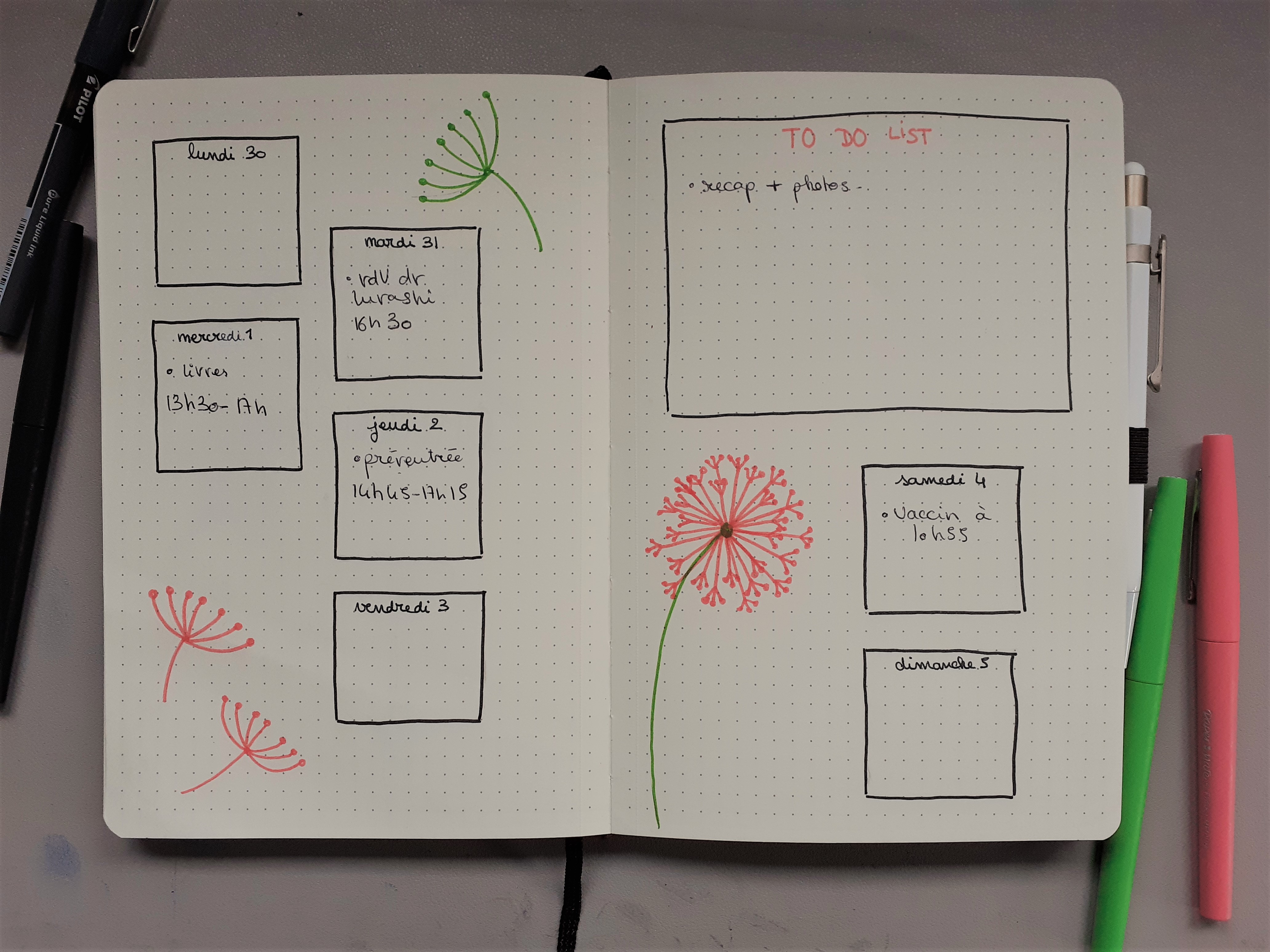 semaine thème végétal